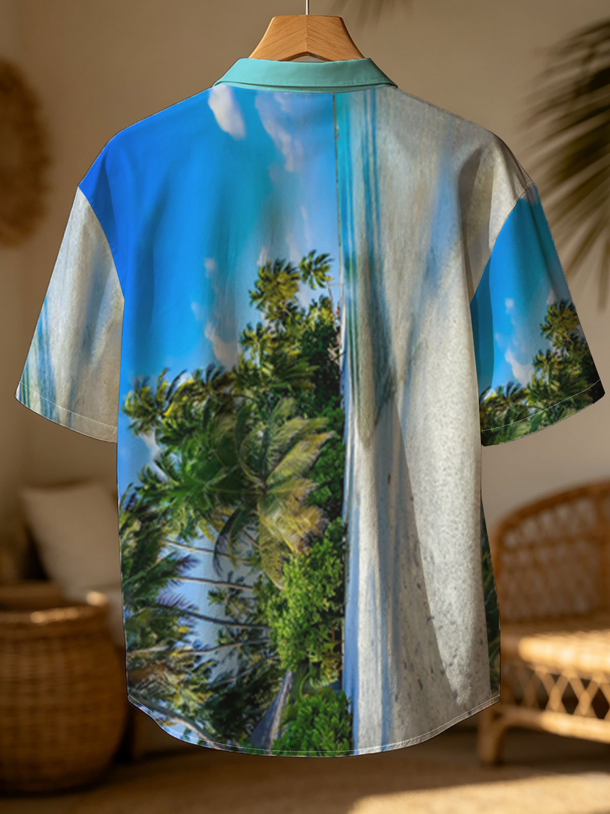 Tropical Beach with Palm Trees and Crystal Clear Water -  Shirt