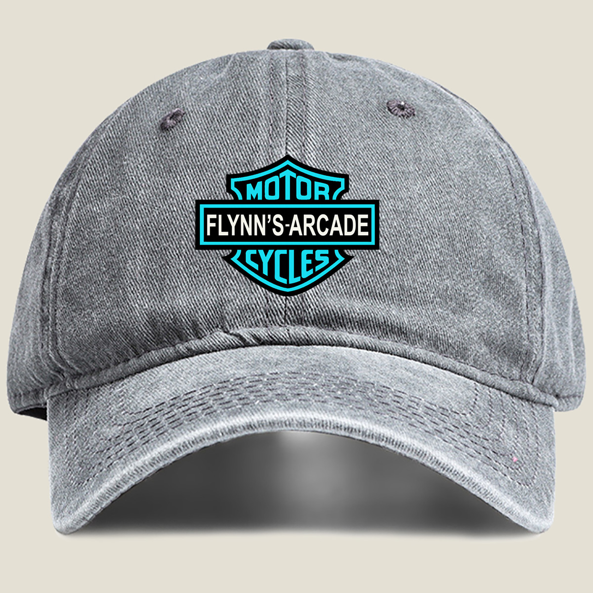 Flynn's Arcade Motorcycles - Washed Denim - Baseball Cap