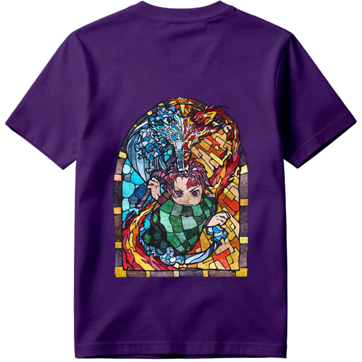 Demon Slayer: Tanjiro Kamado Stained Glass Art - Tee
