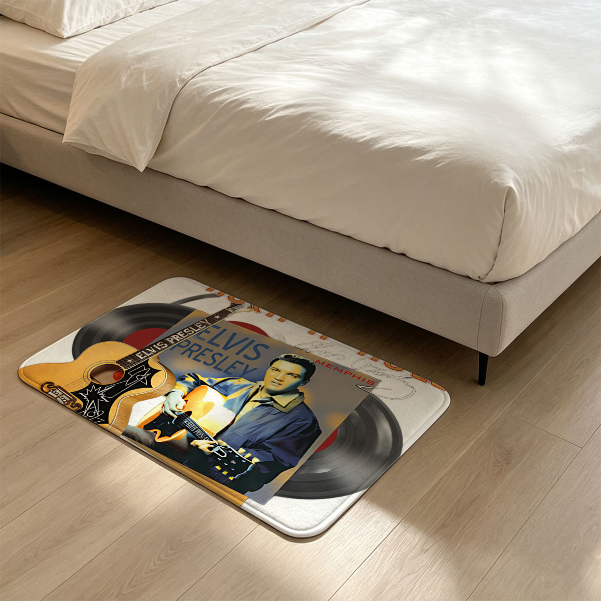 Elvis Presley: The King of Rock-N-Roll at Graceland, Memphis, Tennessee - Flannel floor mat