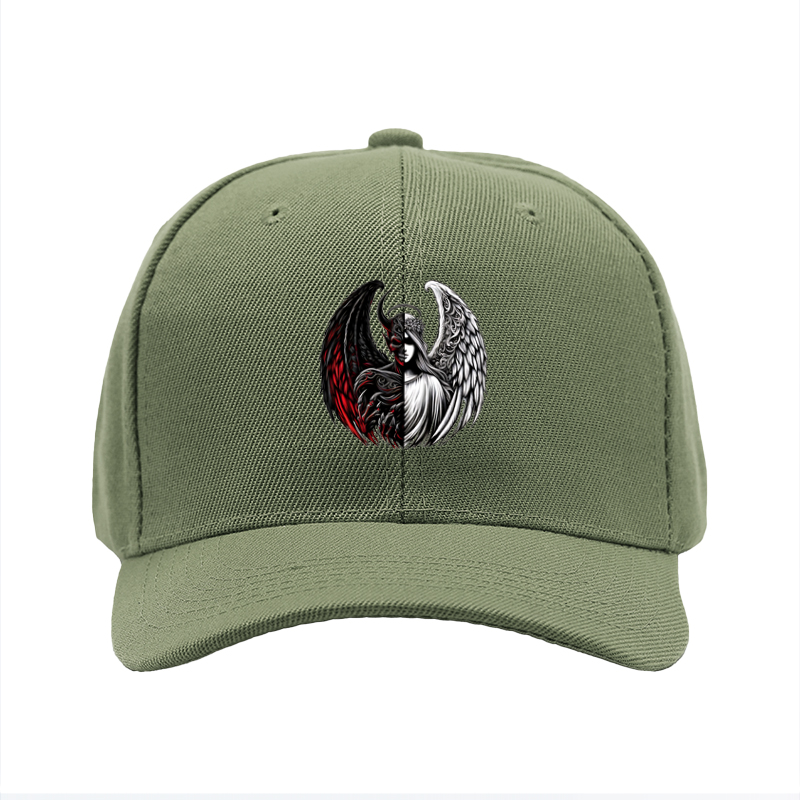 1pc New Baseball Cap Angel Devil Split Wings Print Unisex Adjustable Hat for Streetwear Outdoor Activities Adults Fashion Accessories