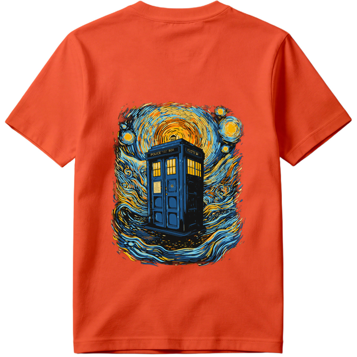 TARDIS in Starry Night - Tee