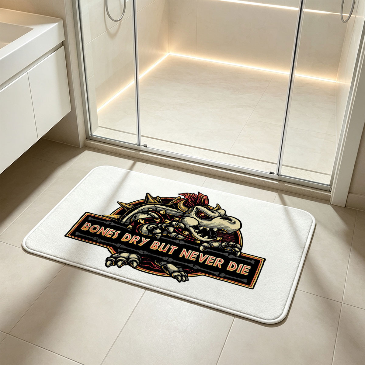 Dry Bones: Bones Dry But Never Die - Flannel floor mat