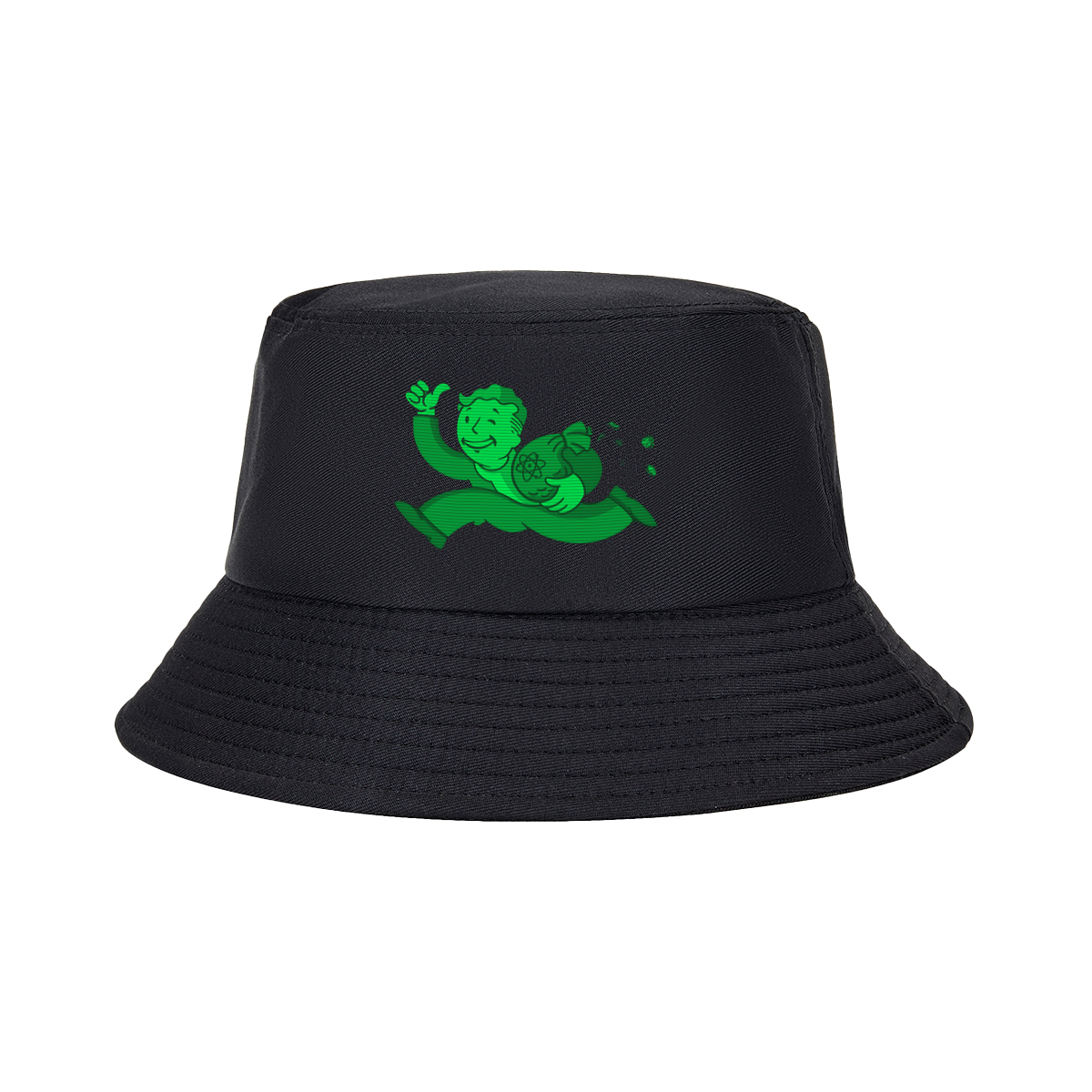 Vault Boy from Fallout Running with a Bag of Atoms - Fisherman's Hat