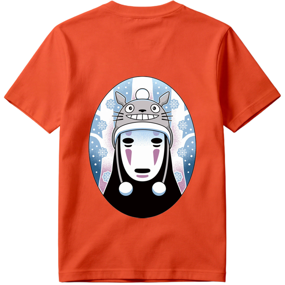 Totoro and No-Face Winter Fusion - Tee