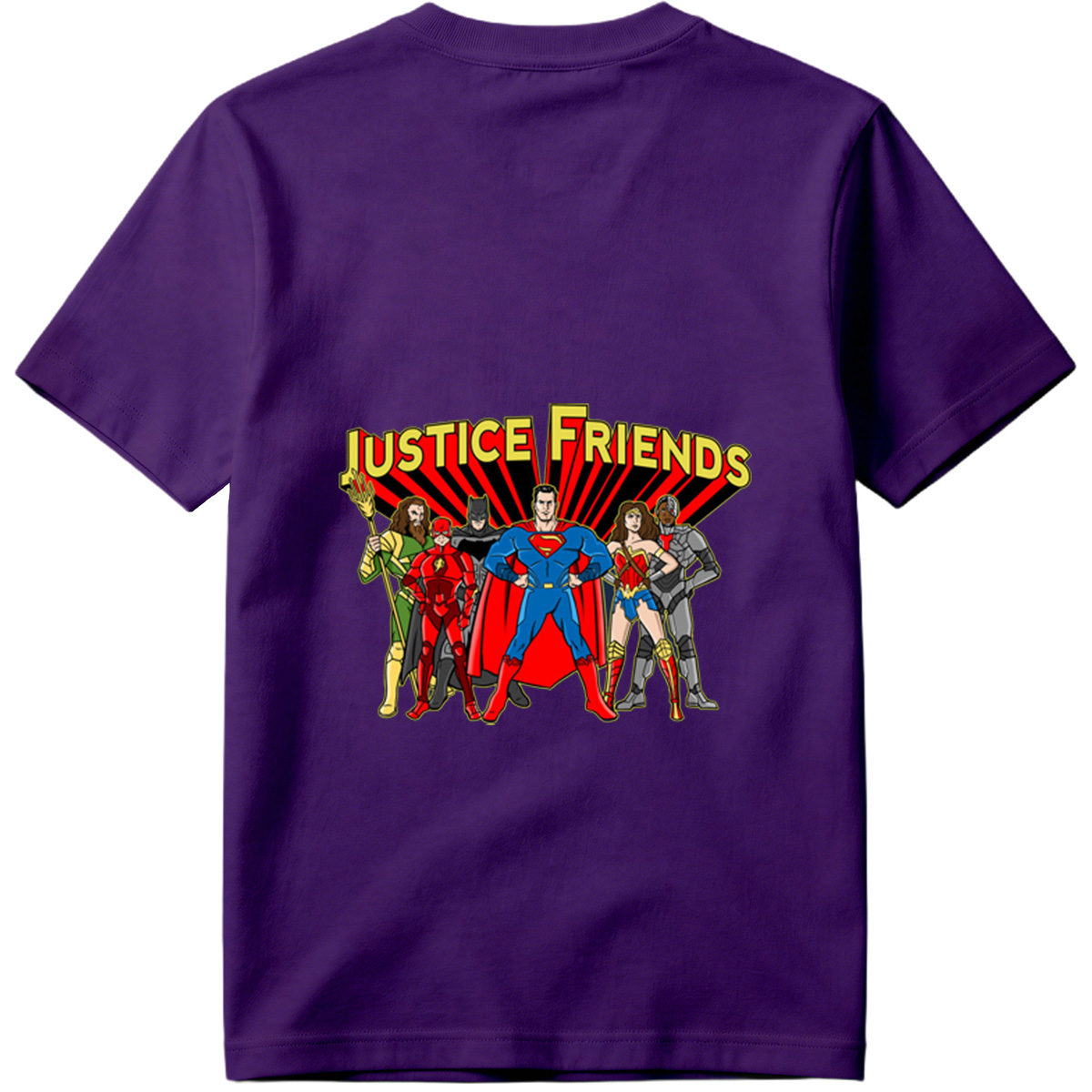 Justice League: Superman, Batman, Wonder Woman, The Flash, Aquaman, Cyborg - Tee