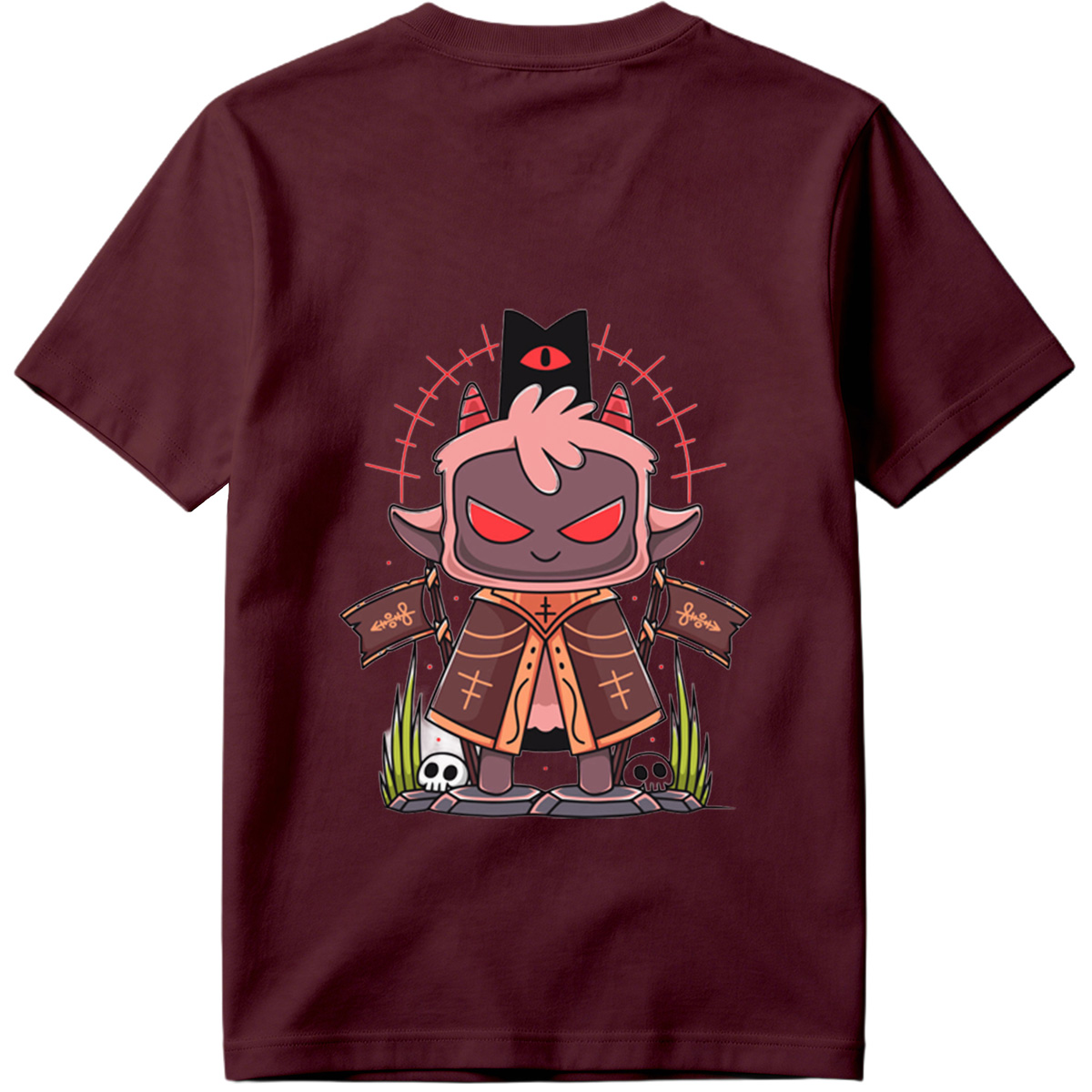 Demon King with Red Eyes and Horns - Tee