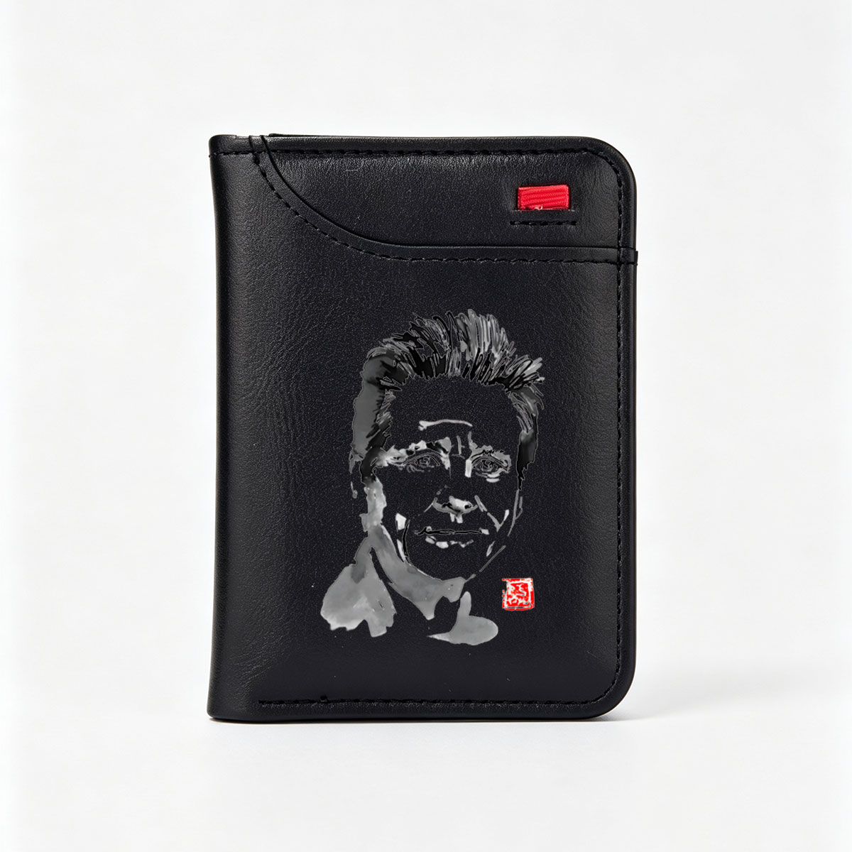 Mickey Rourke Portrait in Abstract Style - Vertical Style Wallet