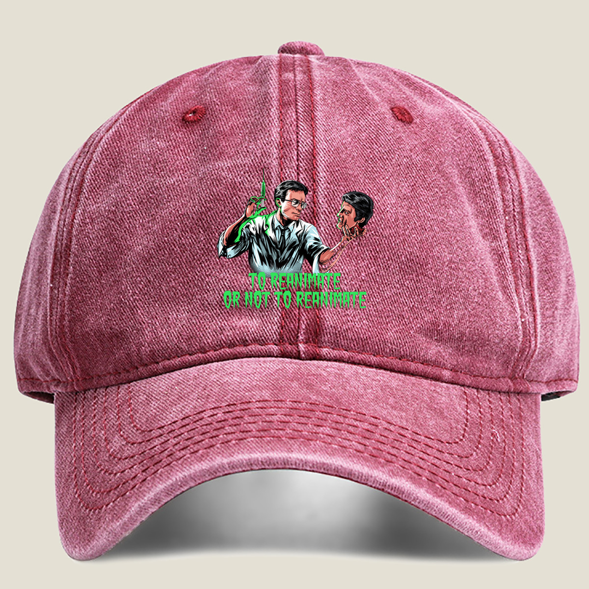 Frankenstein's Monster: To Reanimate or Not to Reanimate - Washed Denim - Baseball Cap