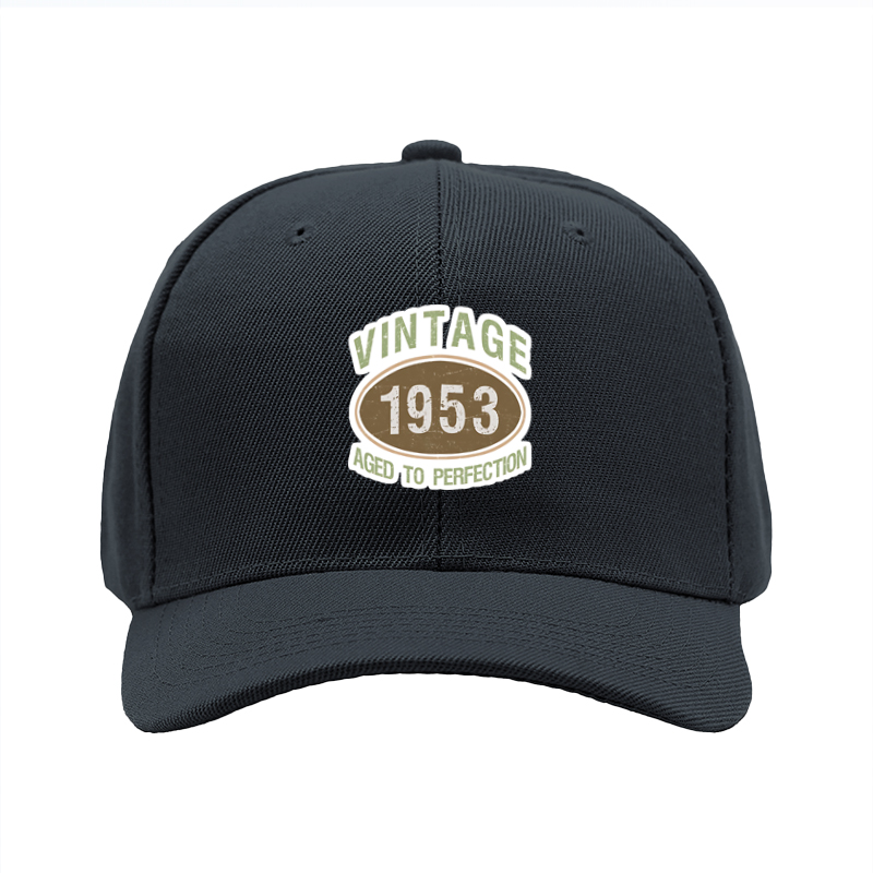 1pc New Baseball Cap Vintage 1953 Aged to Perfection Print Unisex Adjustable Hat for Outdoor Activities and Casual Wear Adults Men Women Style