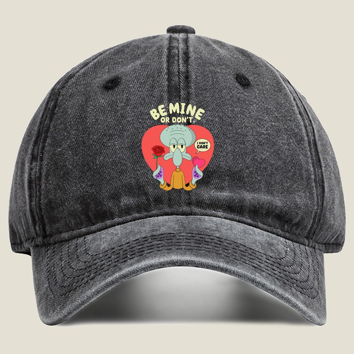 Squidward Be Mine or Don't - Washed Denim - Baseball Cap