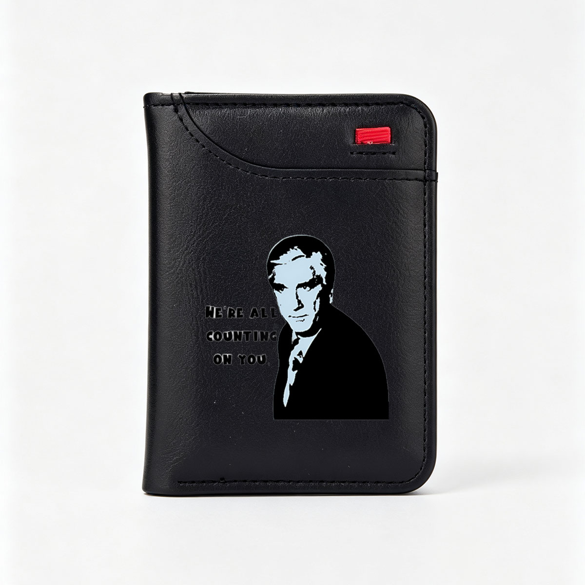 We're All Counting On You - James Bond Style Portrait - Vertical Style Wallet