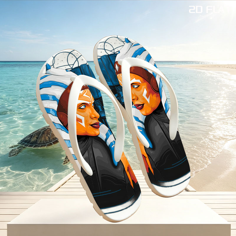 Ahsoka Tano and Darth Vader - Star Wars Characters -  flip-flops