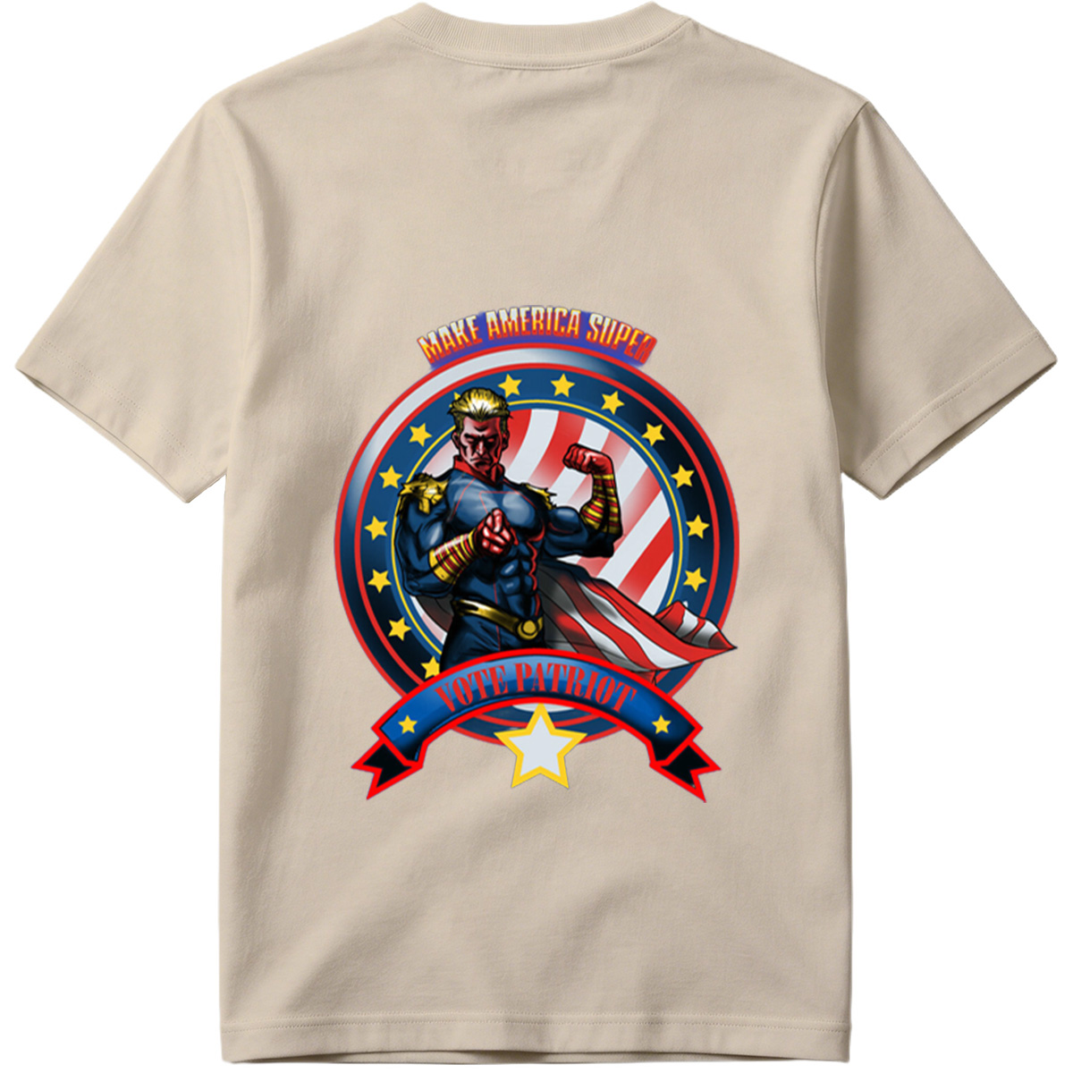 Make America Super: Vote Patriot - Captain America Inspired Hero - Tee