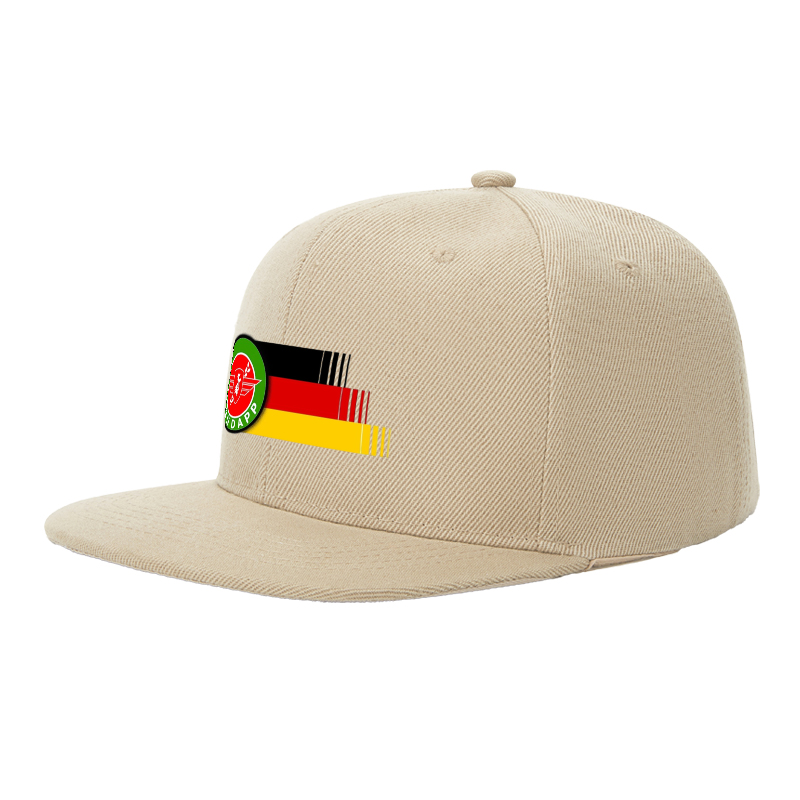 Flat Brim Baseball Cap Zundapp Logo Print Streetwear Underground Skate Style for Basketball Court Skate Park Urban Riders and Hip Hop Artists