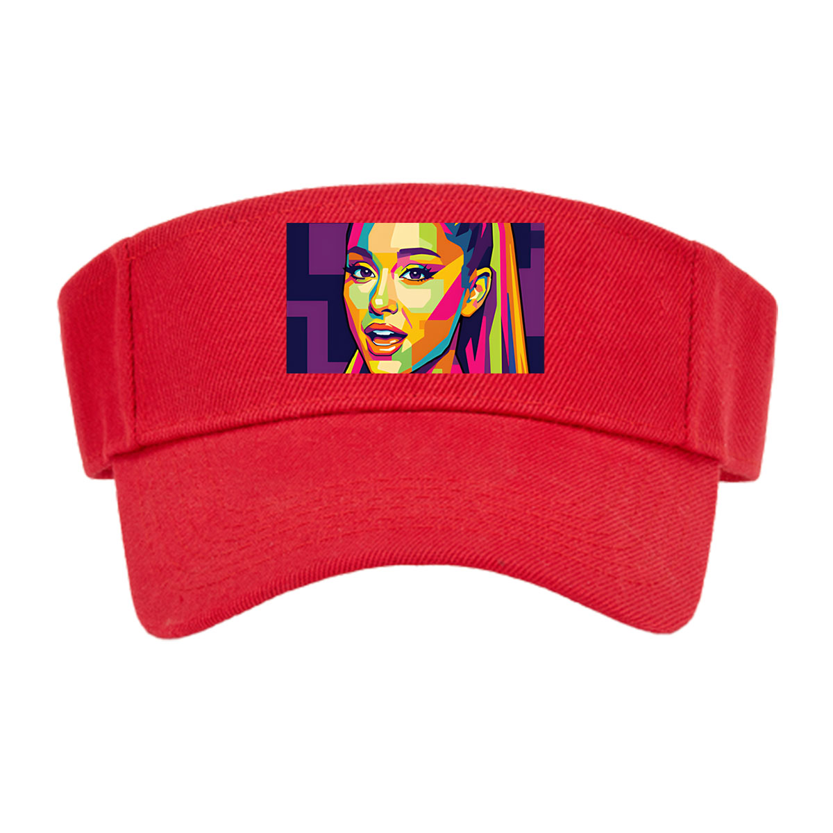 Pop Art Portrait of a Colorful Female Celebrity -  Visor cap