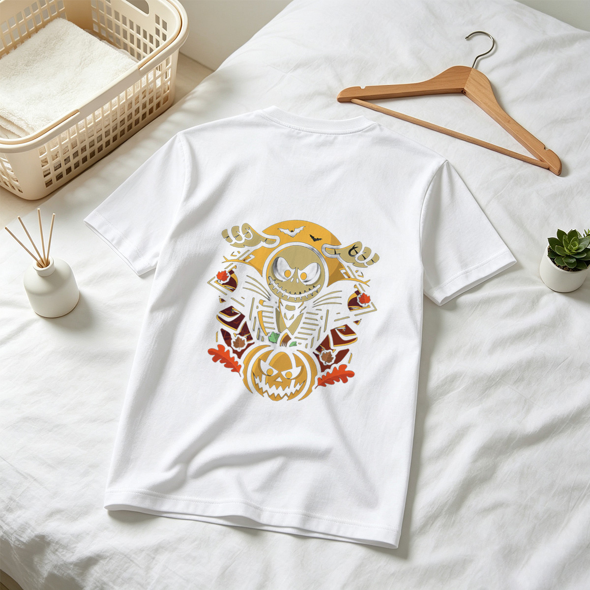 Jack Skellington and Pumpkin King Halloween Design - Tee