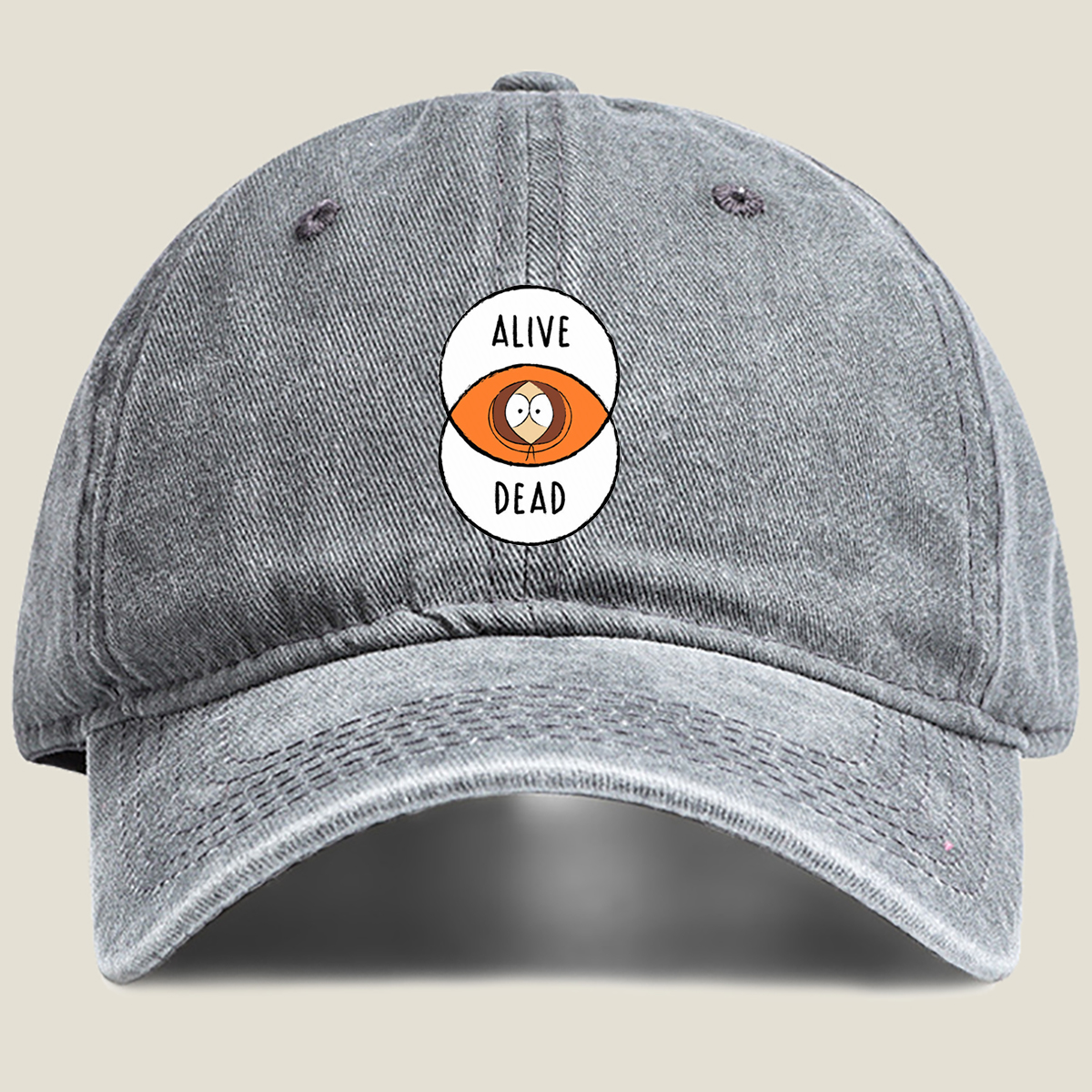 Schr?dinger's Cat: Alive and Dead - Washed Denim - Baseball Cap