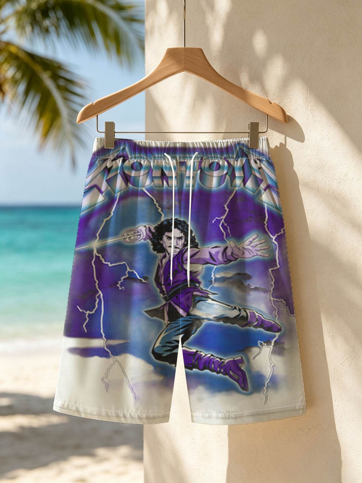 Zontoya: Prepare to Die – Fantasy Warrior with Sword and Lightning -  Beach shorts