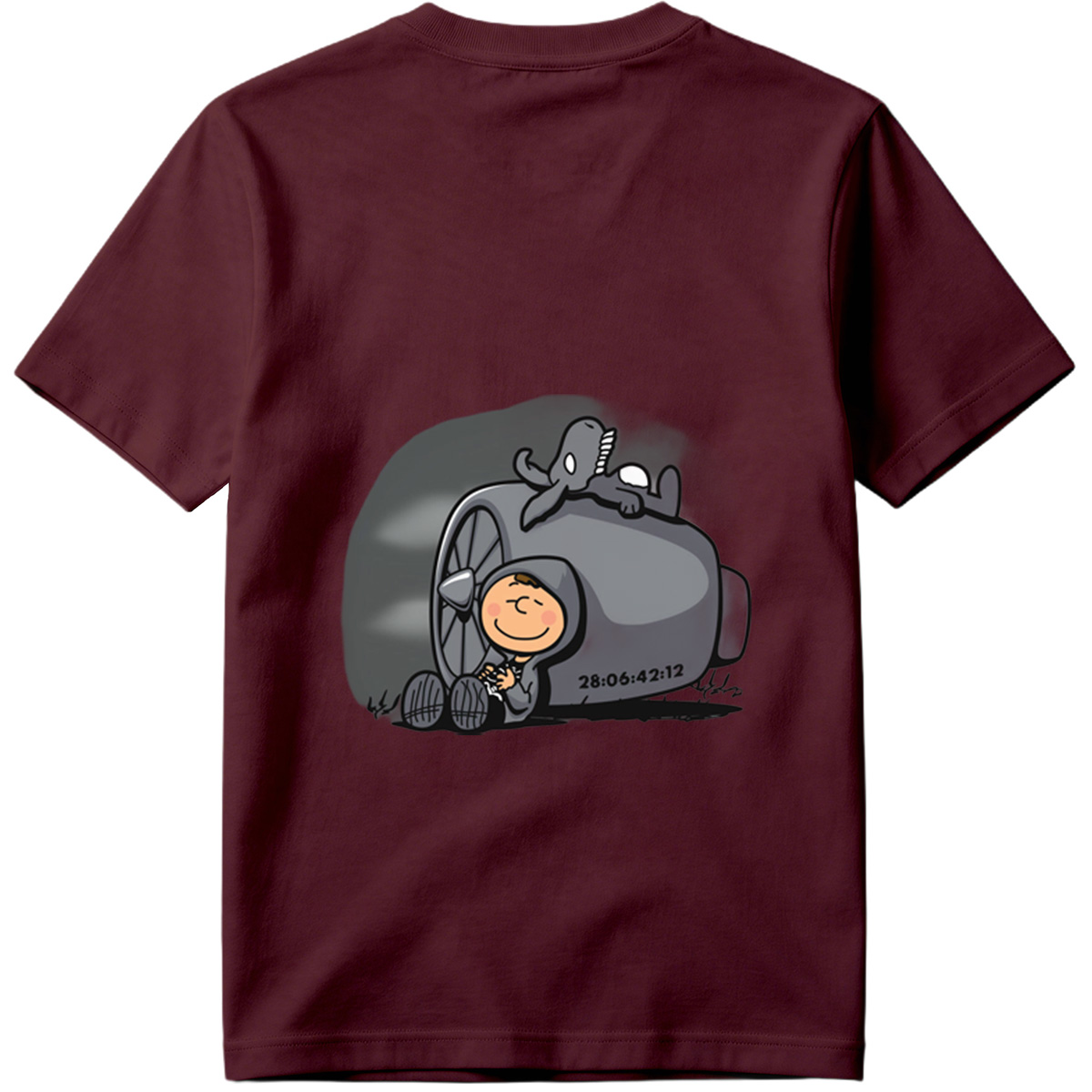 Cute Cartoon Boy with Time Machine and Octopus - Tee
