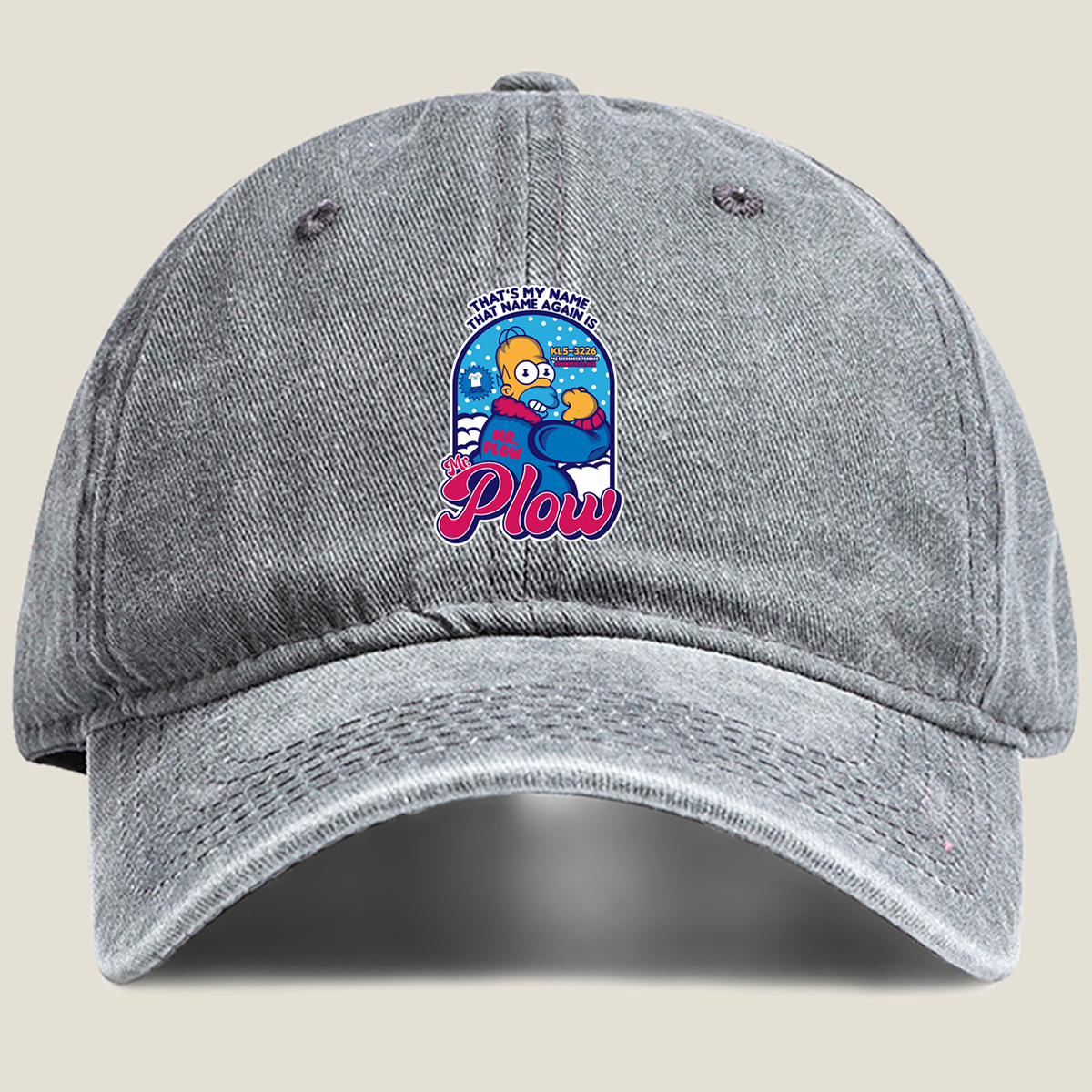 Homer Simpson Mr. Plow Springfield USA - Washed Denim - Baseball Cap