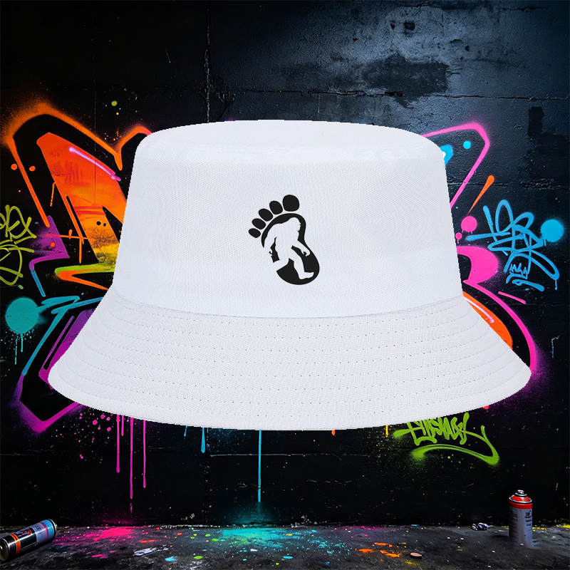 Unisex Fisherman Hat with Bigfoot Footprint Design - Classic Adjustable Sun Hat for Outdoor Adventures, Hiking, Camping, and Travel - Perfect for Nature Lovers and Adventure Seekers