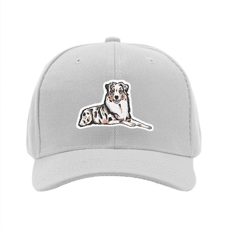 1pc New Baseball Cap with Australian Shepherd Dog Print Design Unisex Adjustable Hat for Outdoor Activities and Daily Wear Suitable for Pet Lovers and Animal Enthusiasts