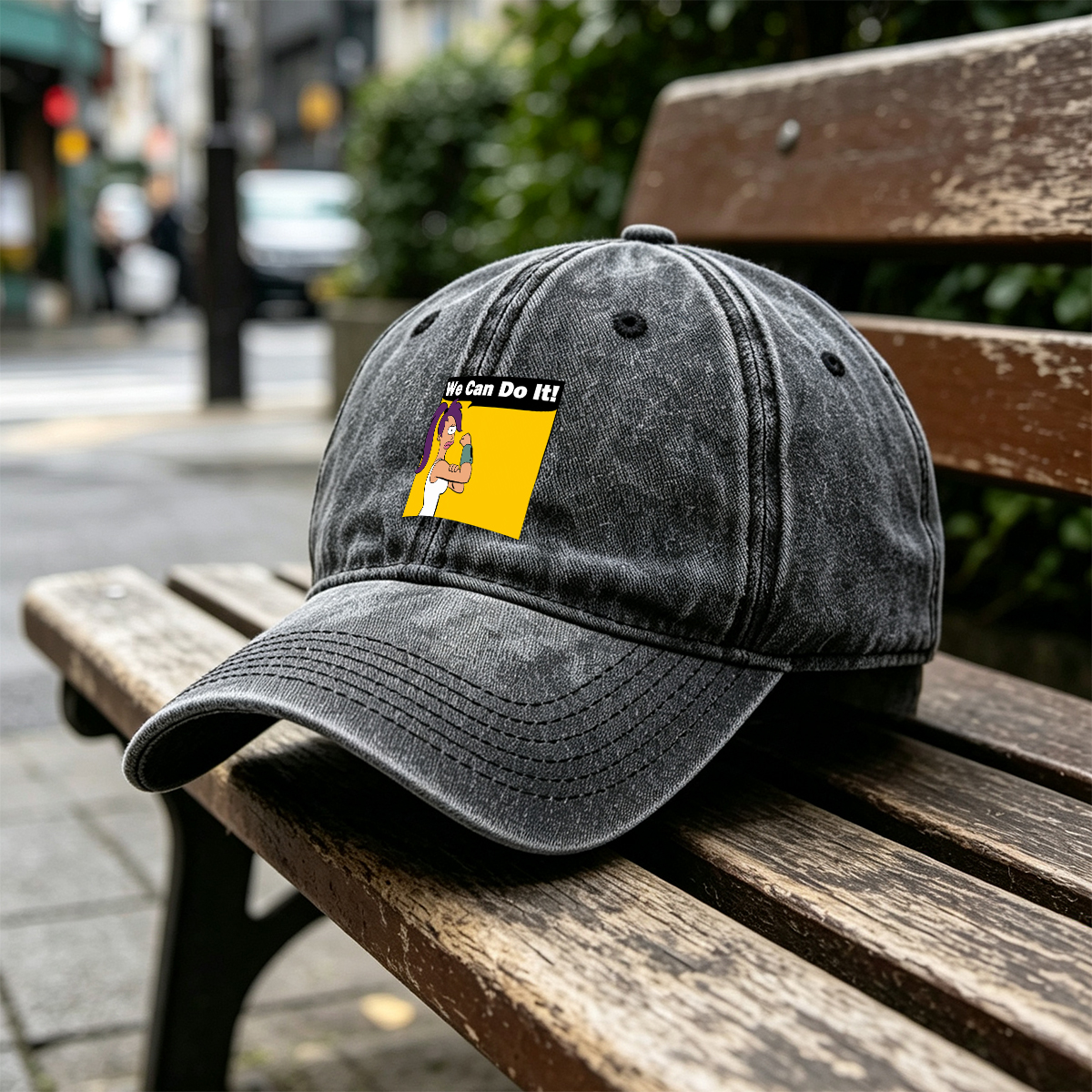 Futurama - Leela We Can Do It! - Washed Denim - Baseball Cap