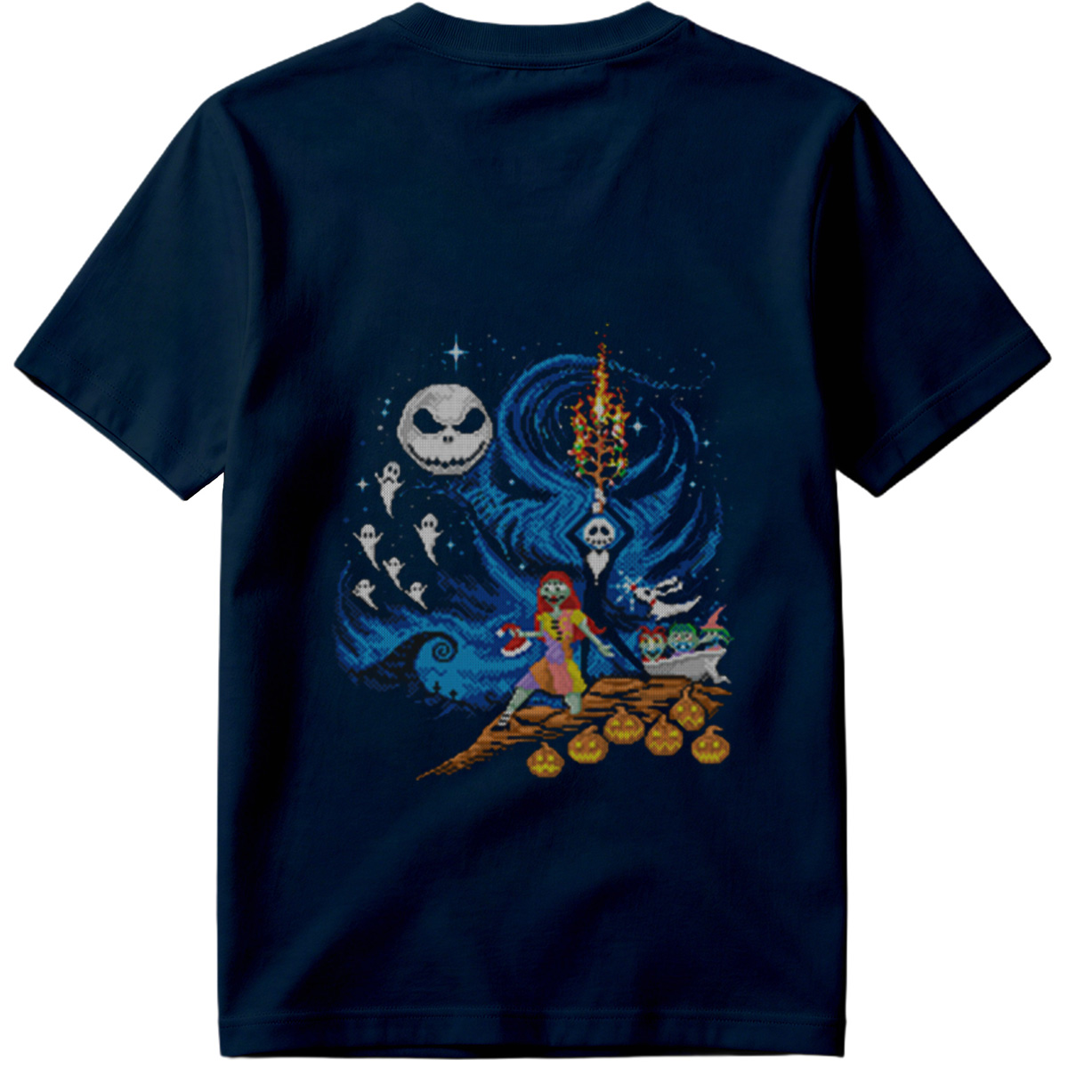 The Nightmare Before Christmas: Jack Skellington and Sally in a Magical Night Scene - Tee