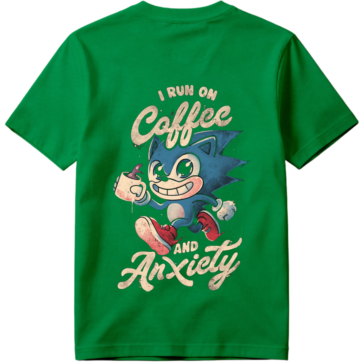 Sonic the Hedgehog: I Run on Coffee and Anxiety - Tee