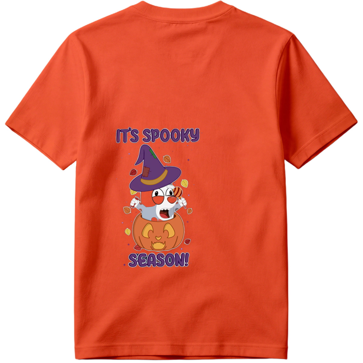 It's Spooky Season! - Dog in Witch Hat and Pumpkin - Tee