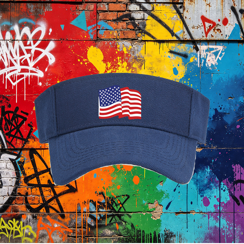 Unisex Classic Mesh Hat with USA Flag Print - American Flag Design for Outdoor Activities, Perfect for Adults Seeking Patriotic Style and Sun Protection
