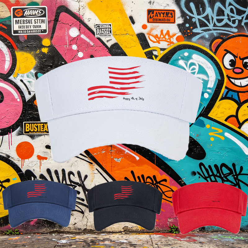 Unisex Classic Mesh Back Cap with American Flag Brush Stroke Design and 