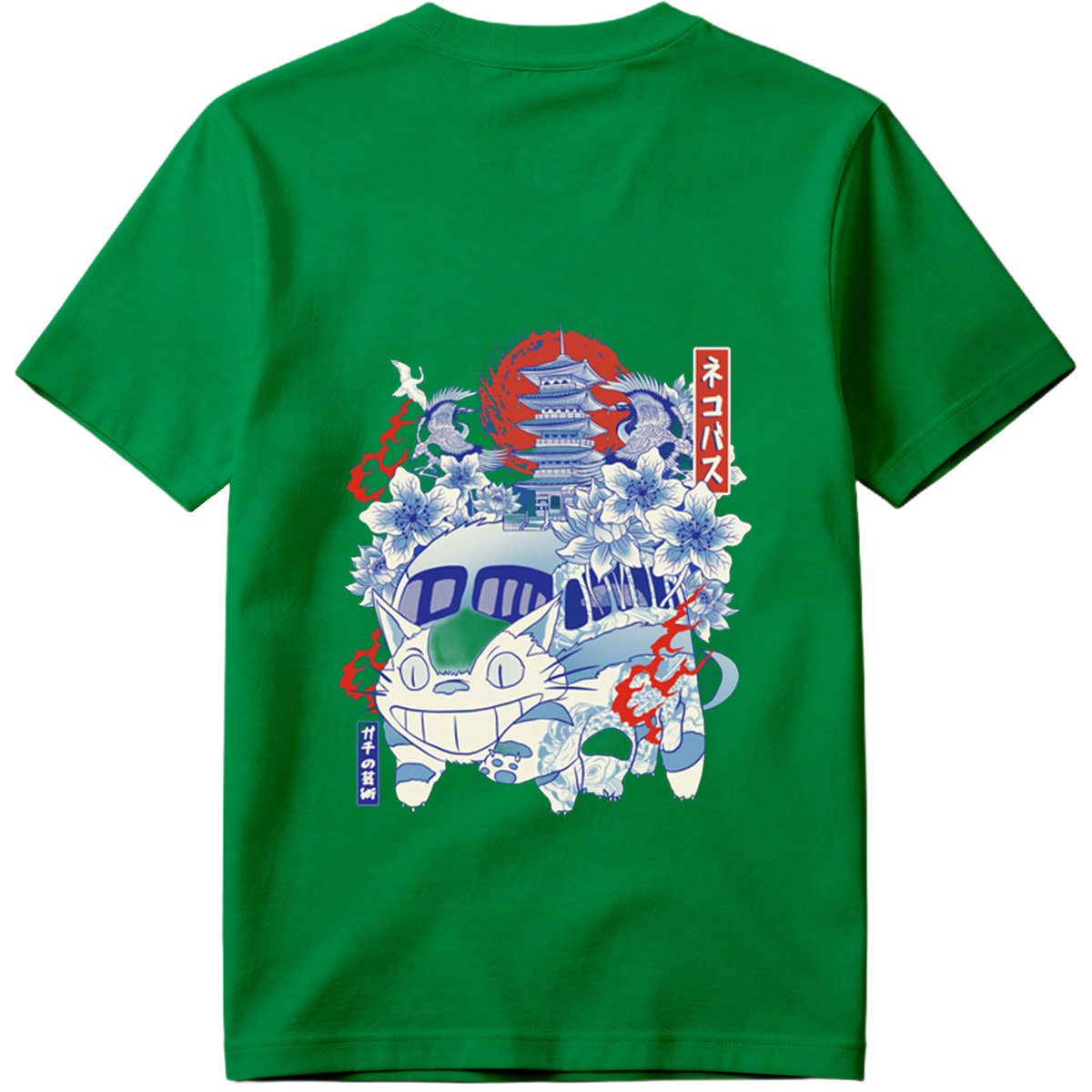 Neko Pass: Catbus and Japanese Landmarks - Tee