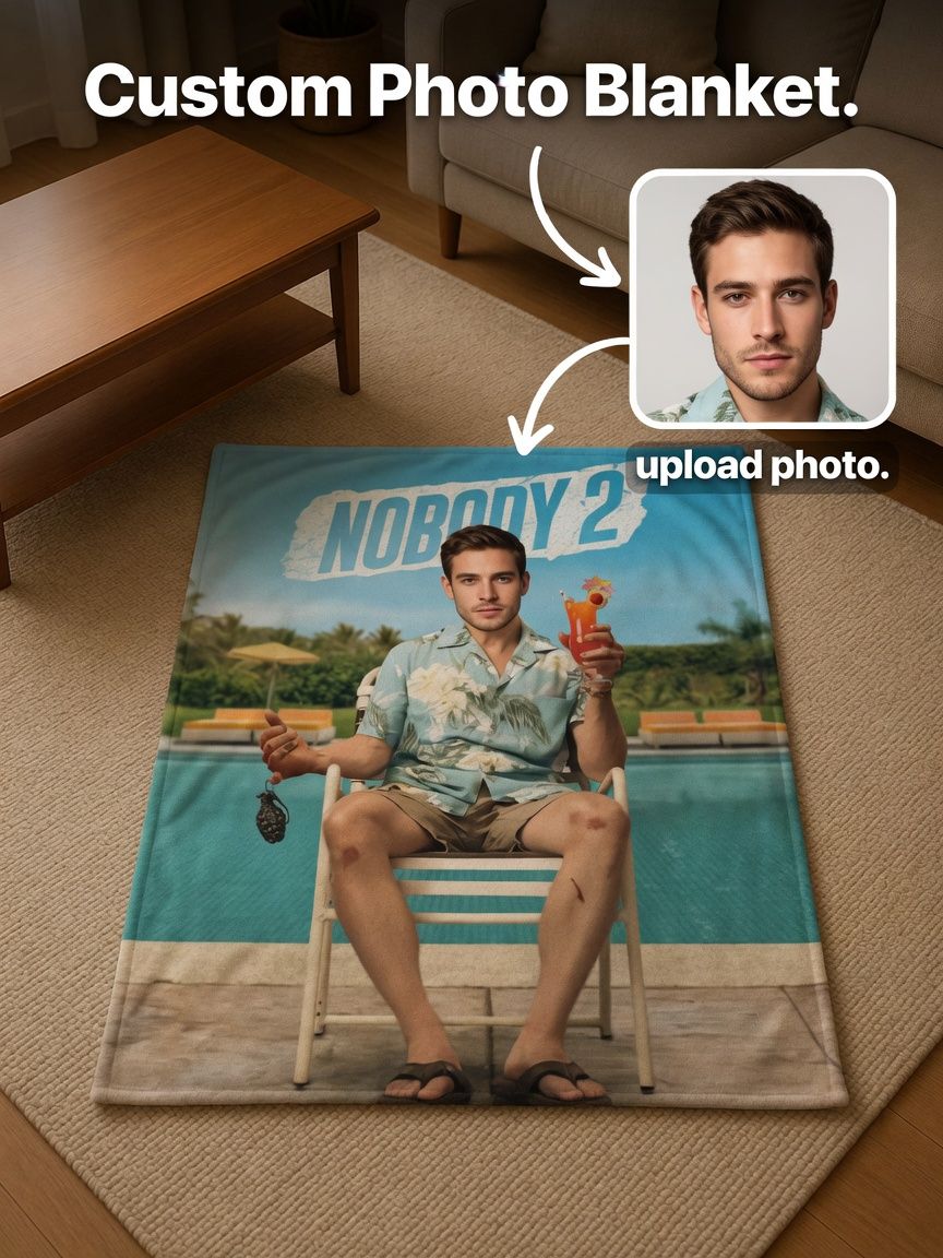 Custom Face Photo Blanket Personalized Flannel Fleece Throw Ultra Soft Lightweight Couch Bed Cover Unique Keepsake Gift
