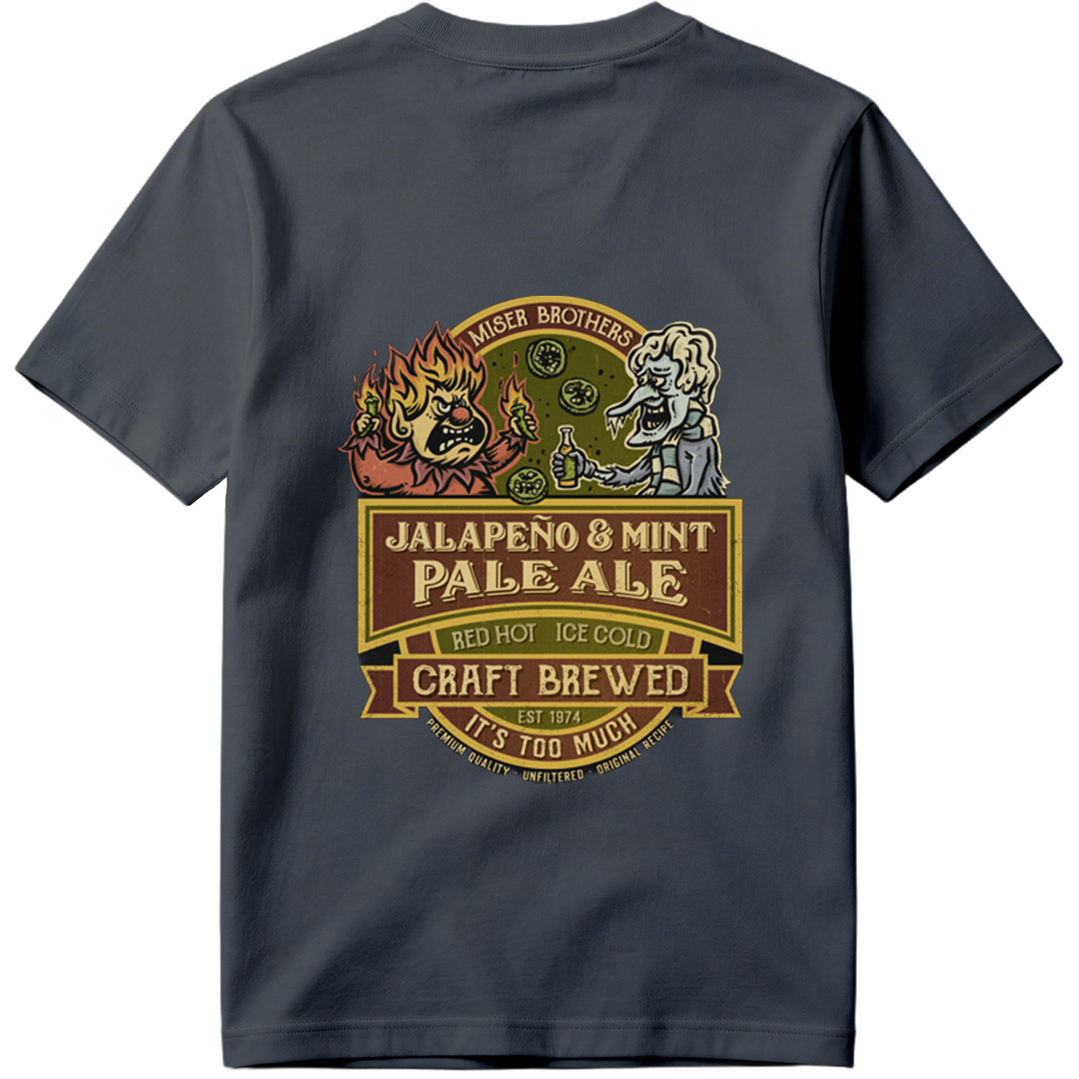 Miser Brothers Jalapeno & Mint Pale Ale Craft Brewed - Tee