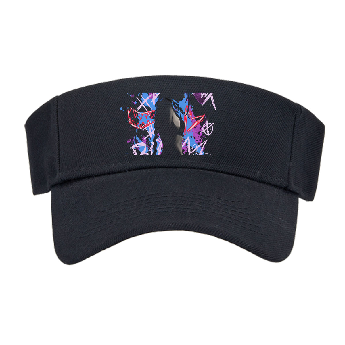 Silhouetted Figure with Abstract Graffiti Background -  Visor cap