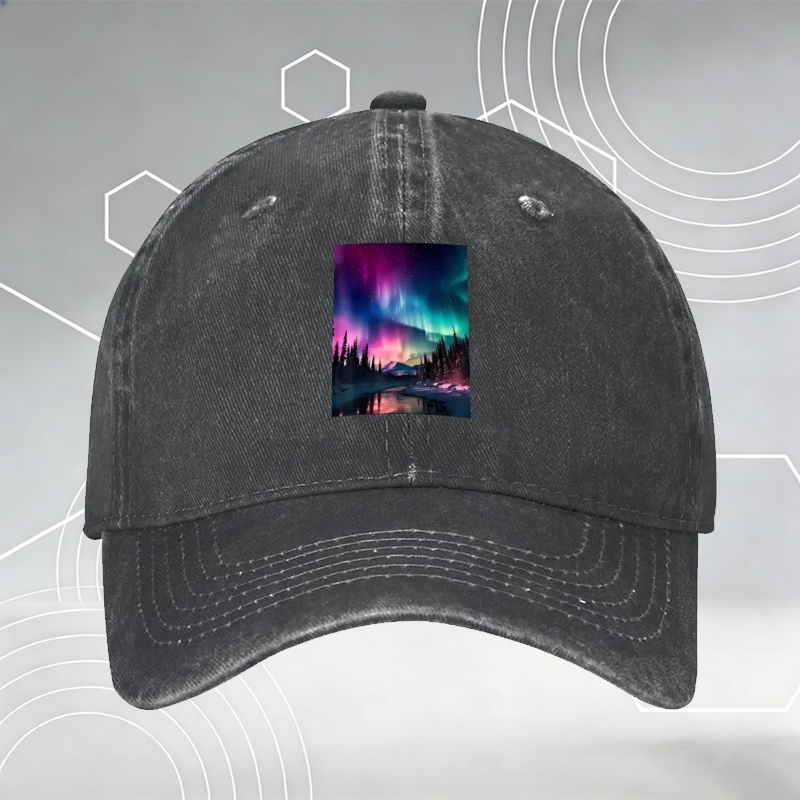 New Baseball Cap with Chess King & Queen Print 