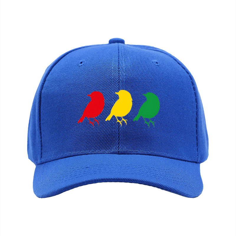 1pc New Baseball Cap with Colorful Birds Print and Text Design Unisex Adjustable Hat for Outdoor Activities and Casual Wear Suitable for Adults and Teens