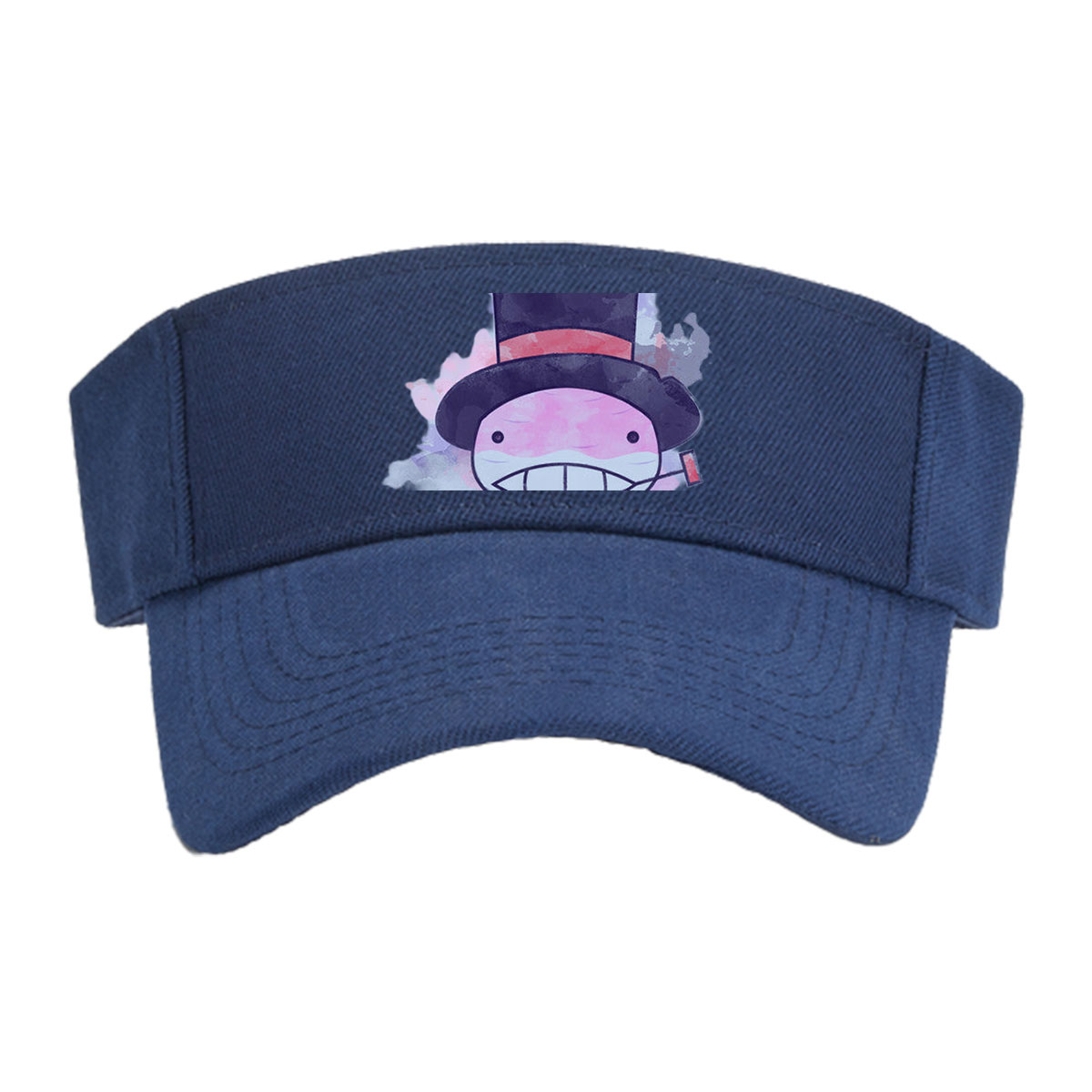 Whimsical Character with Top Hat and Bow Tie -  Visor cap