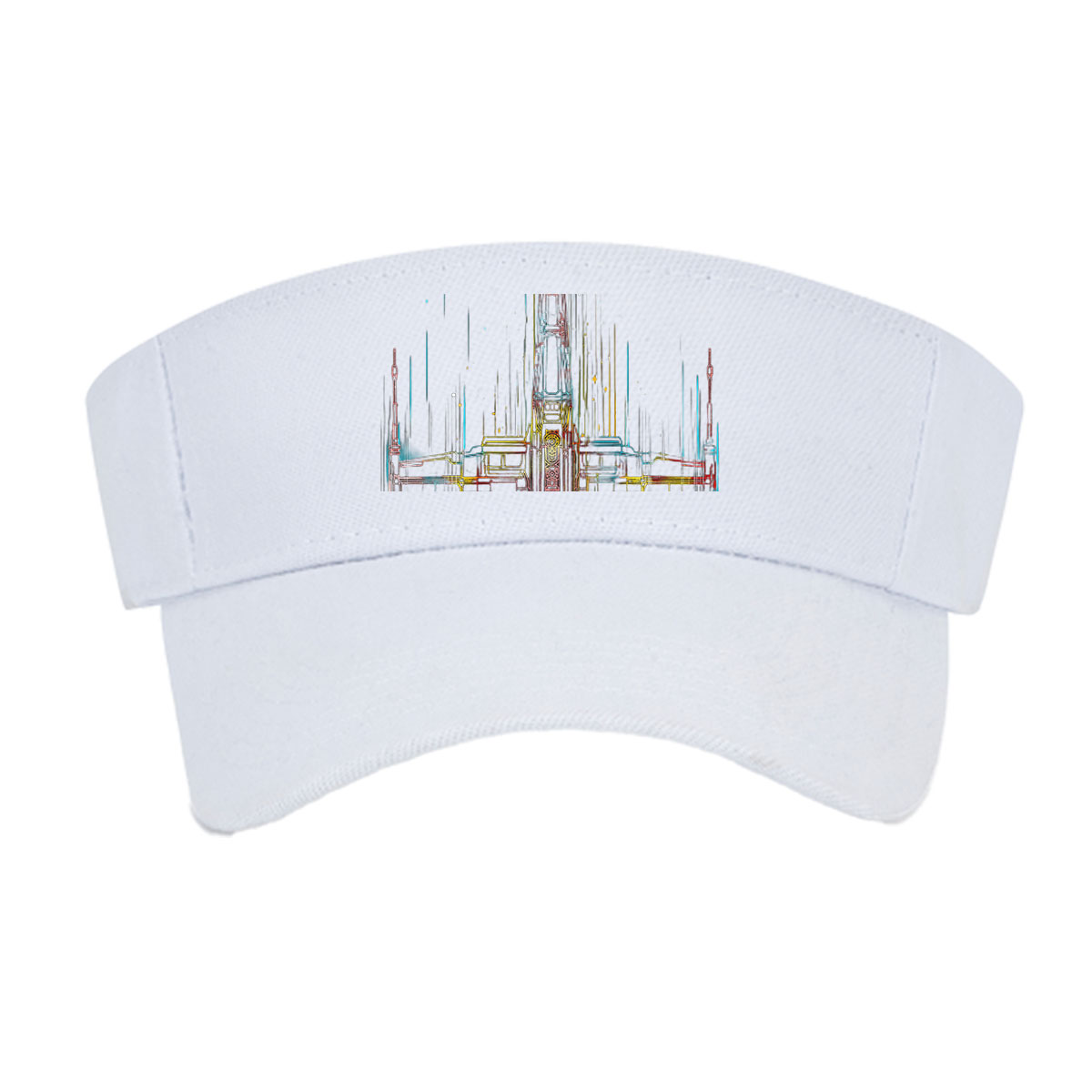 X-Wing Fighter in Neon Glow: Star Wars Iconic Spacecraft Art -  Visor cap