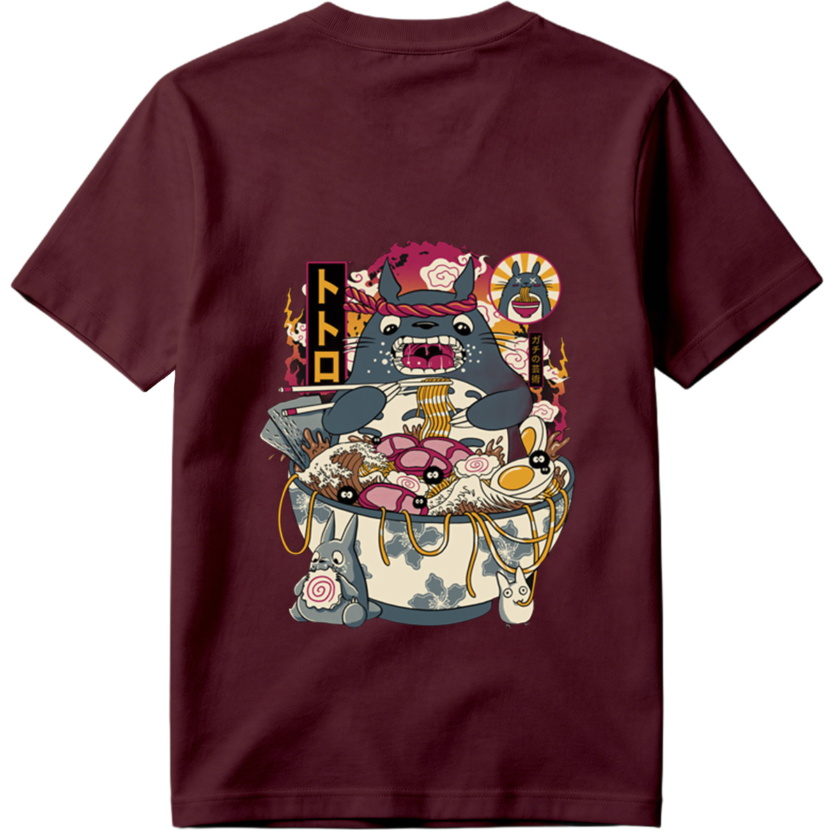 Totoro Ramen Bowl Featuring Totoro and Friends - Tee
