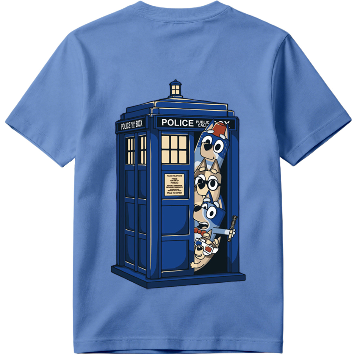 Bluey and Family in the TARDIS - Tee