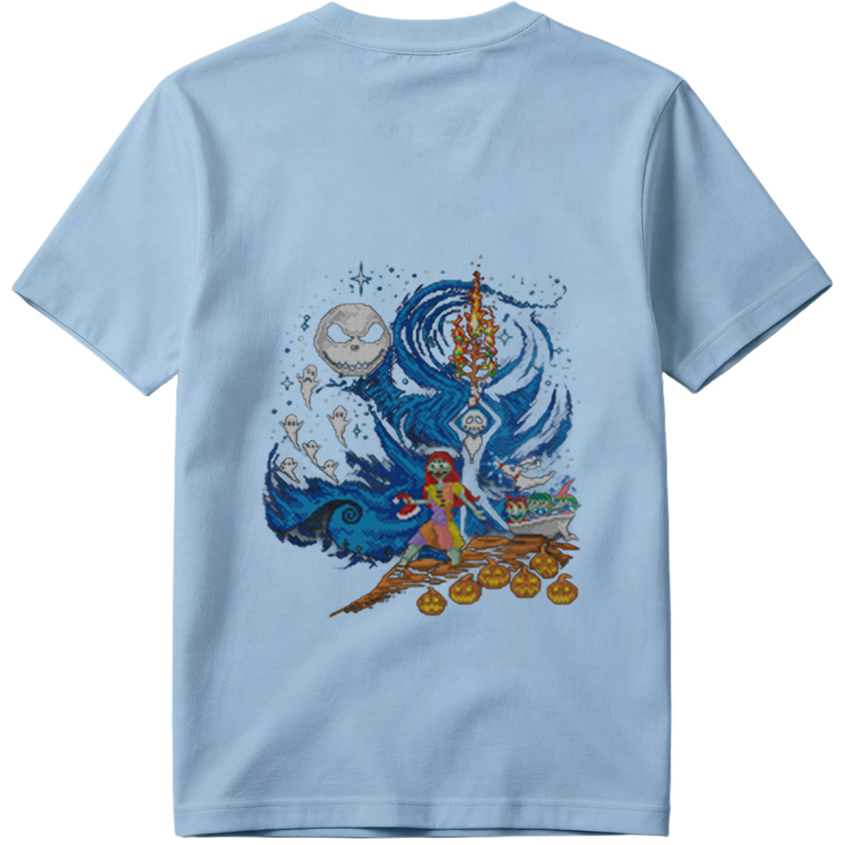 The Nightmare Before Christmas: Jack Skellington and Sally in a Magical Night Scene - Tee