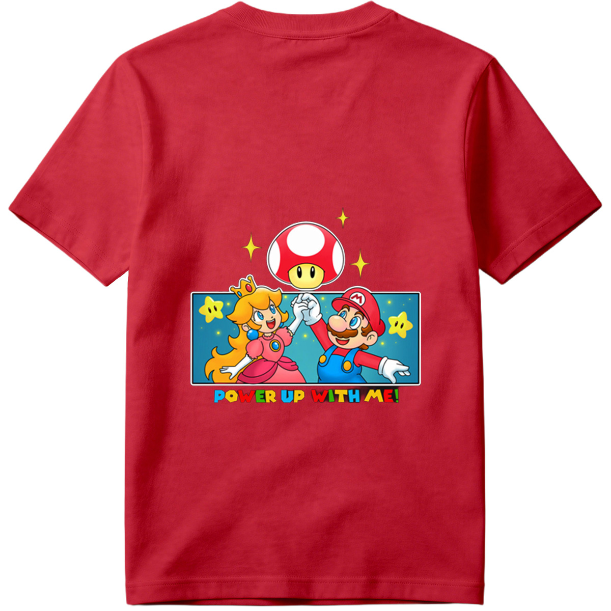 Super Mario: Mario and Peach Power Up with Toad! - Tee