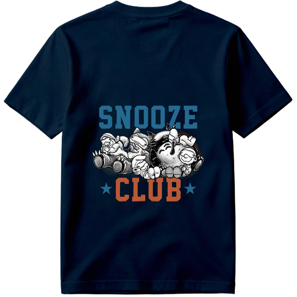 Snooze Club: Mickey, Minnie, Donald, Goofy, and Pluto Sleeping Together - Tee