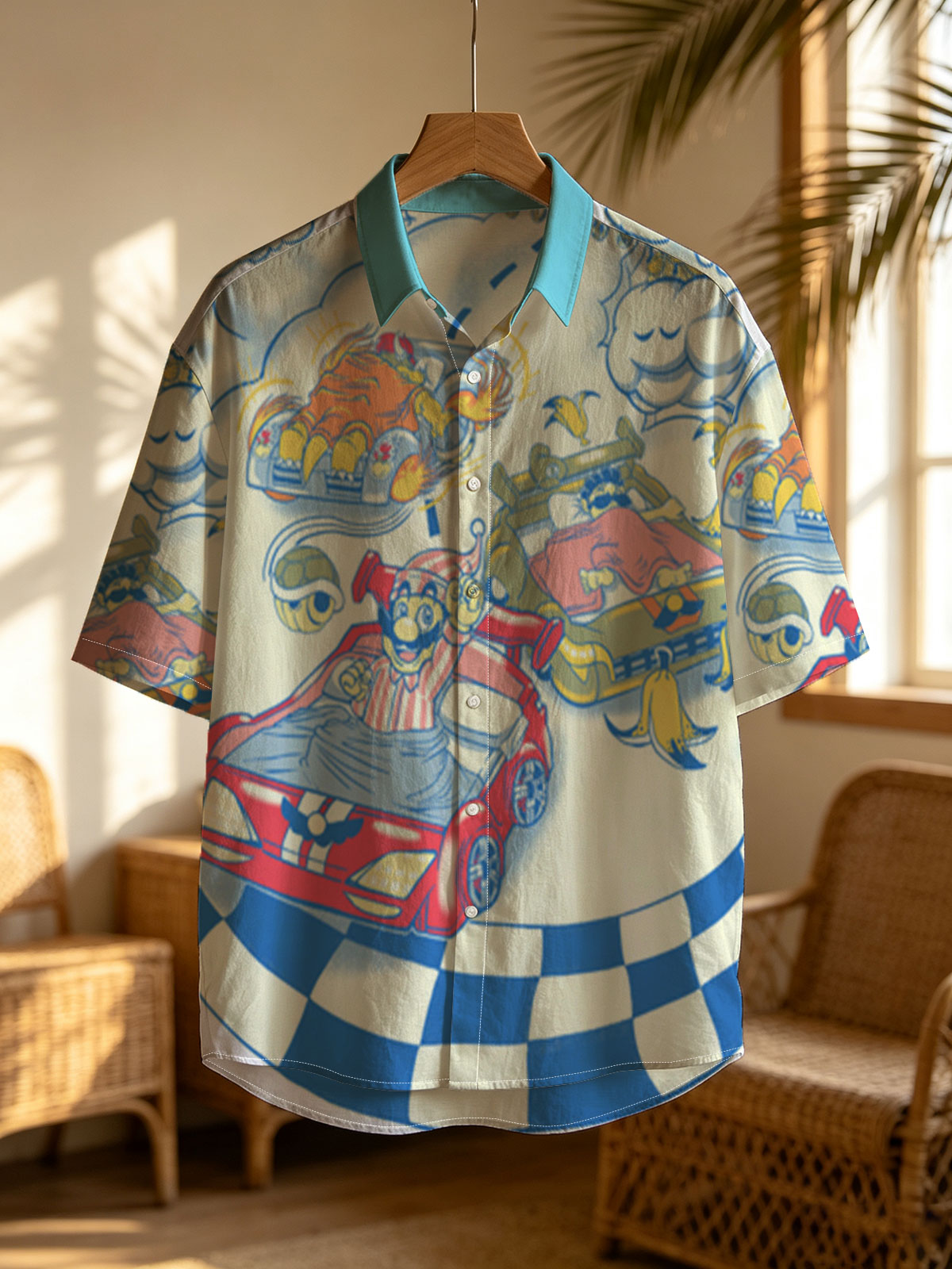 Mario Kart Dream Race: Mario, Bowser, and Koopa Troopa in a Cloudy Sky Sprint -  Shirt