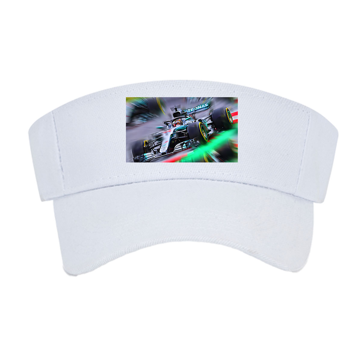 Mercedes-AMG Petronas F1 Car in High-Speed Action -  Visor cap