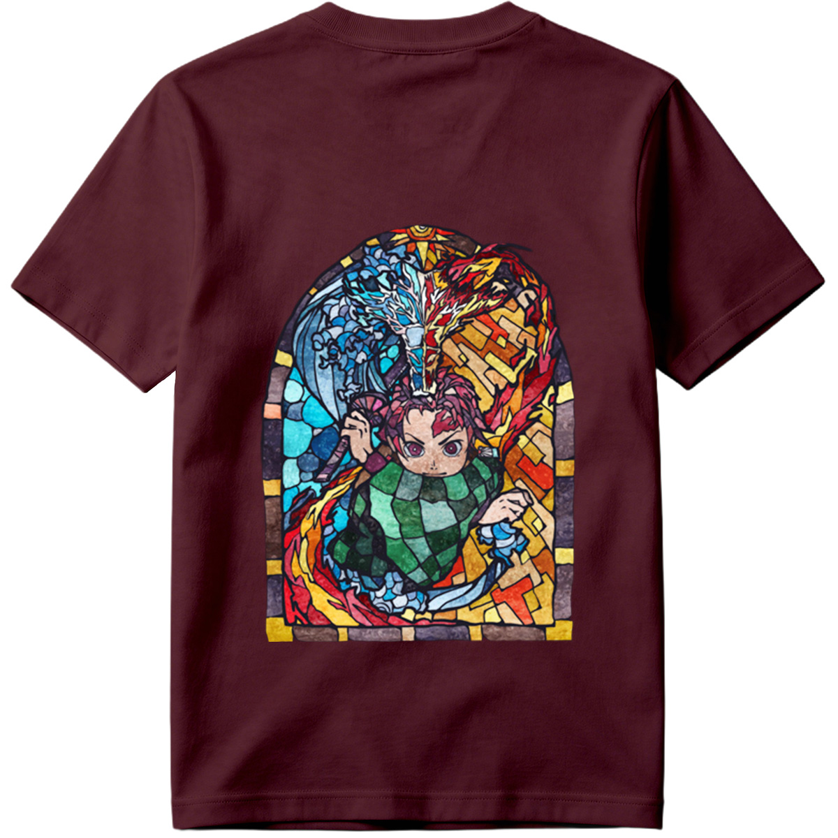 Demon Slayer: Tanjiro Kamado Stained Glass Art - Tee