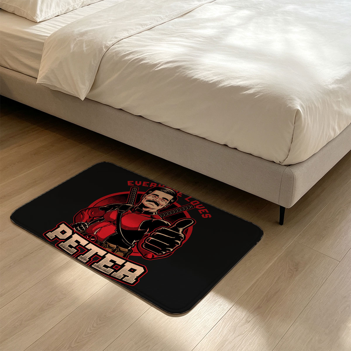 Everyone Loves Peter - Deadpool Parody Character - Flannel floor mat